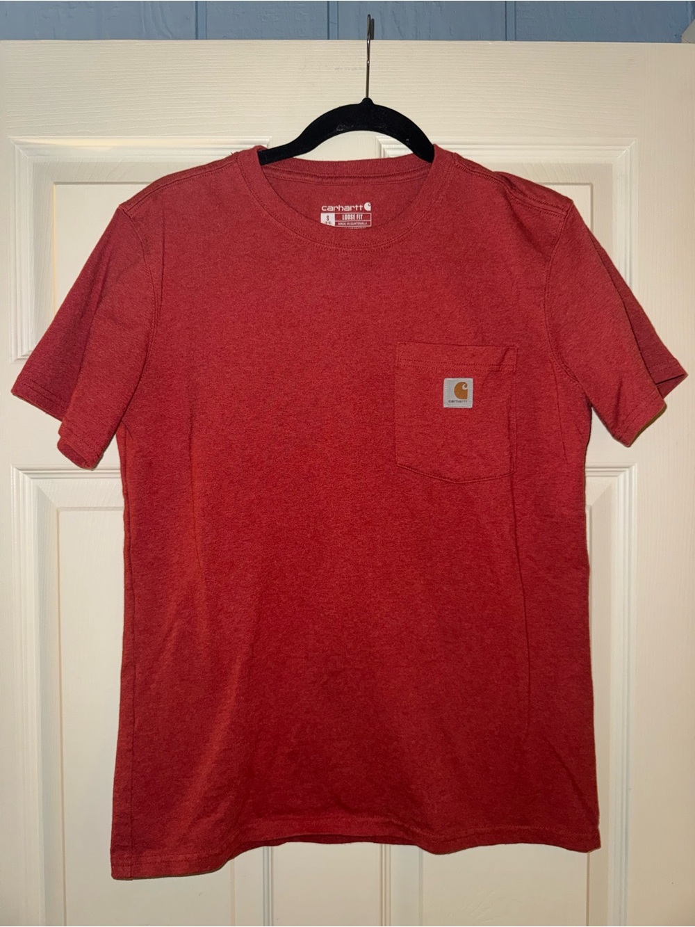 Carhartt Men's Heather Red Pocket Short-Sleeve Tee